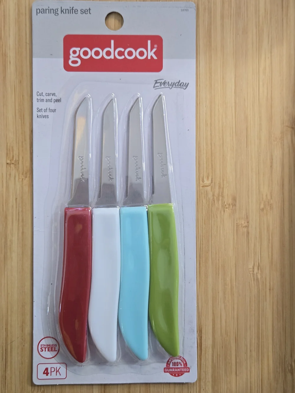 Goodcook Stainless Steel 4-Piece Paring Knife Set